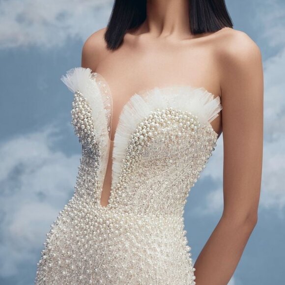 NEW Oksana Chorna Cornelia Beaded Wedding Dress - Picture 8 of 8